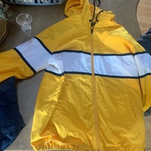 Yellow rain jacket